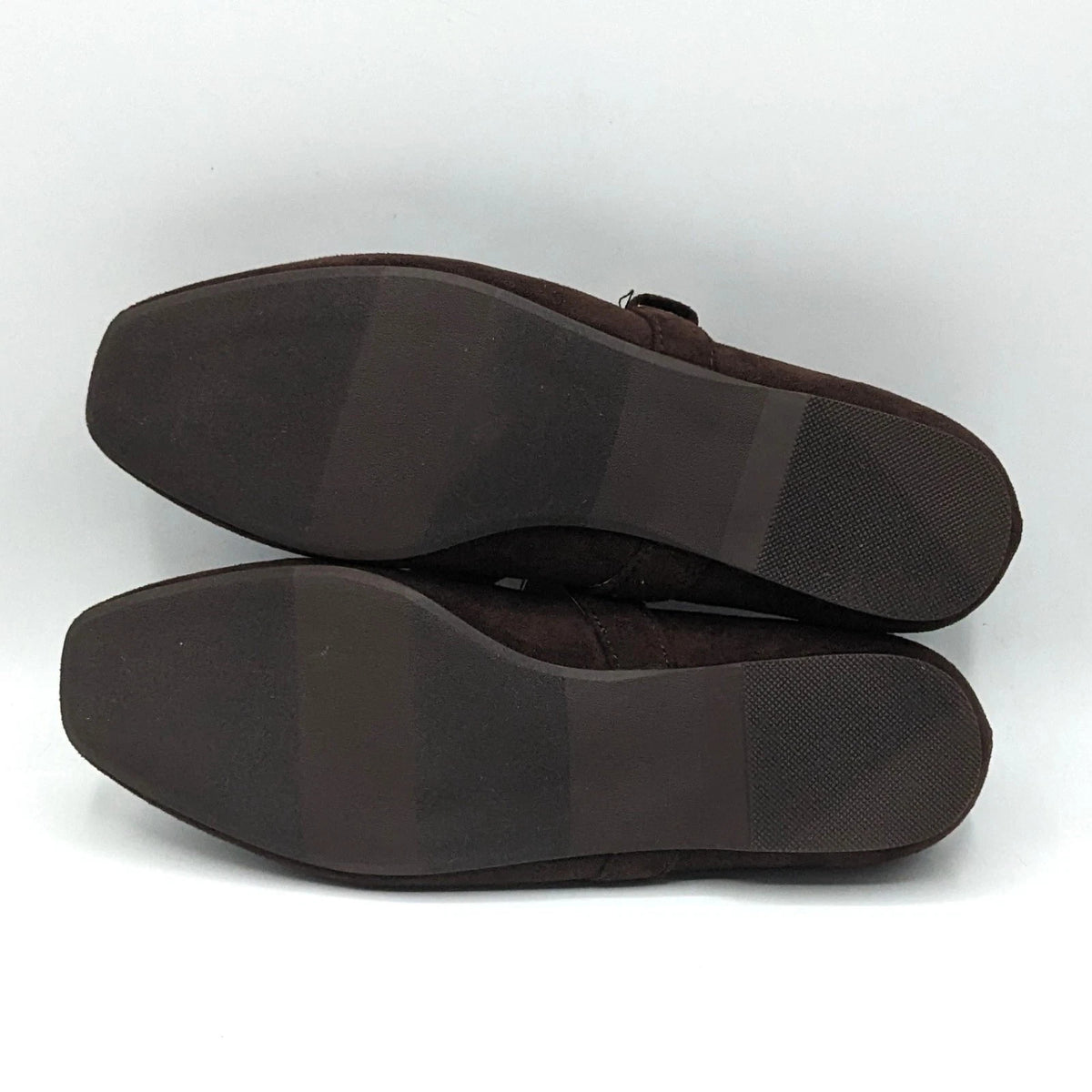 dv by Dolce Vita "Ballet Flat" Faux Suede Brass Buckle Foam Insole (Brown) NEW