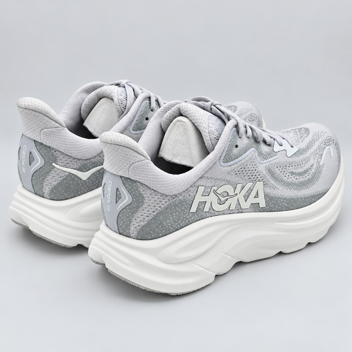 HOKA Clifton 10 Women's 9 D Wide Cosmic Grey Stardust Cushioned Running Shoes