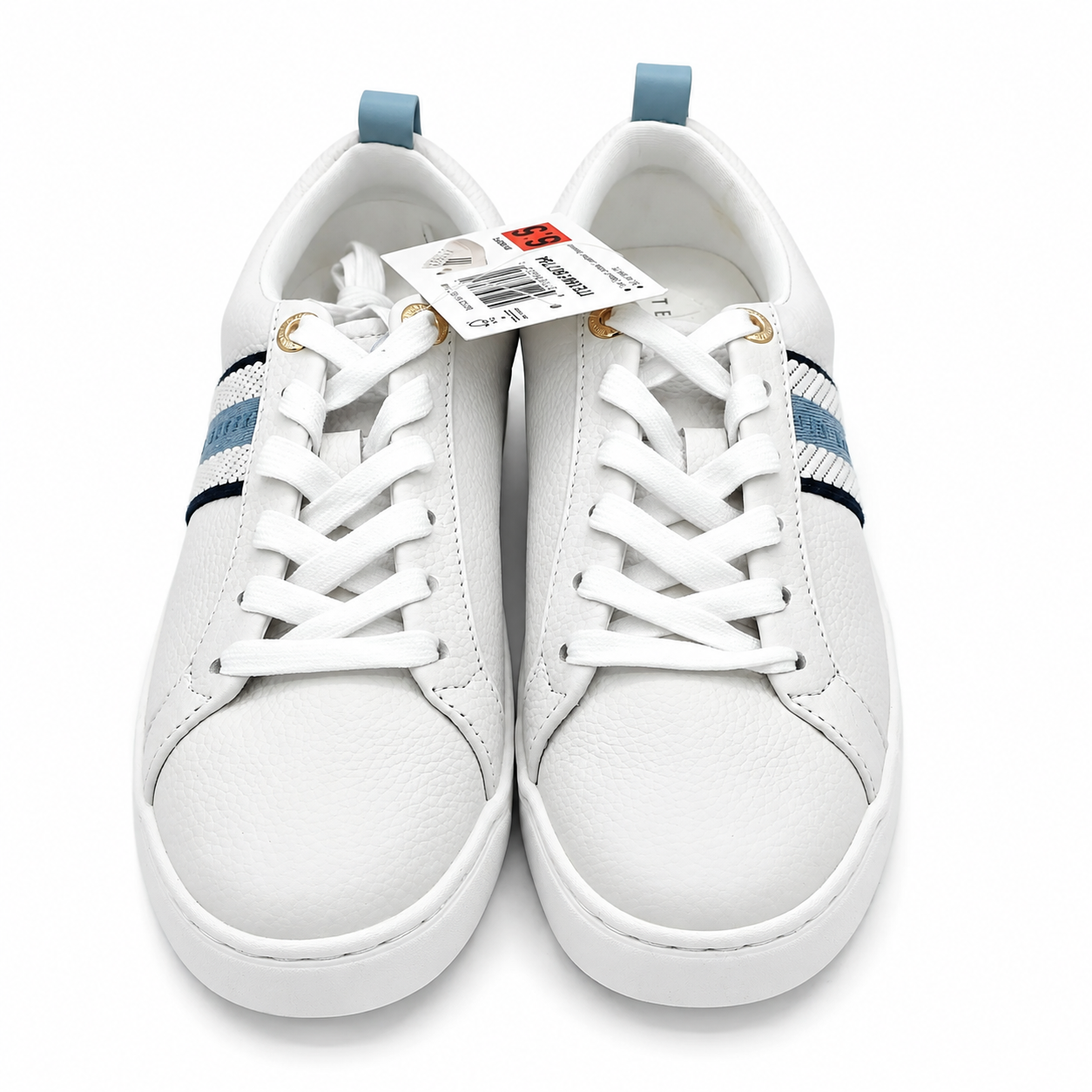 Ted Baker Bailey Icon Leather Tennis Sneakers Blue Multi Women's Pick Size