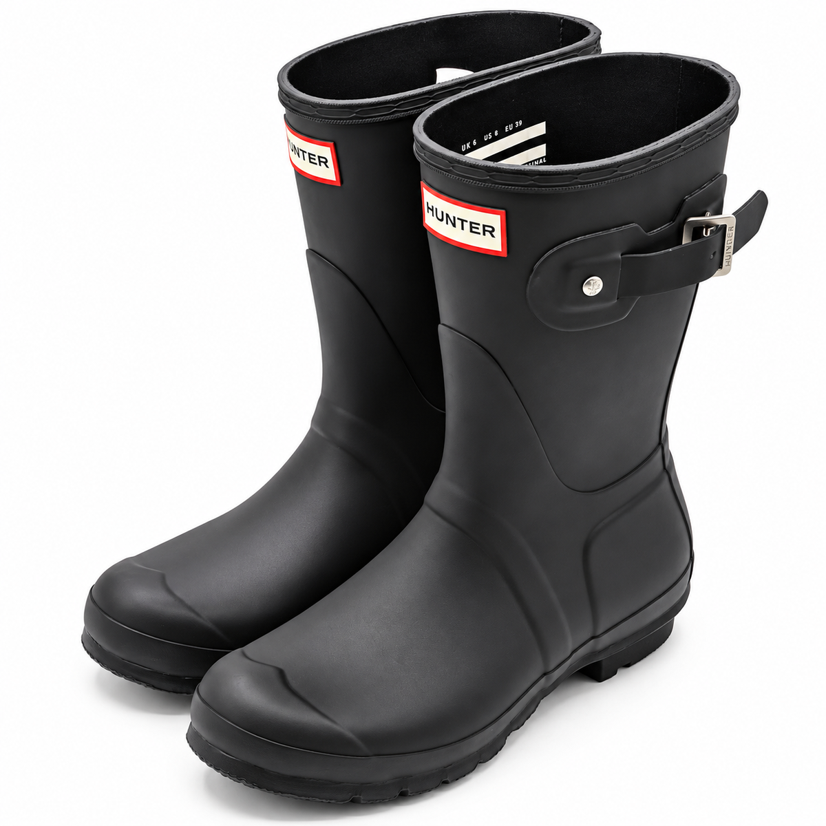 Hunter Original Short-O Rain Boots Womens 10 Black Waterproof HWS1000RMA-O Matte