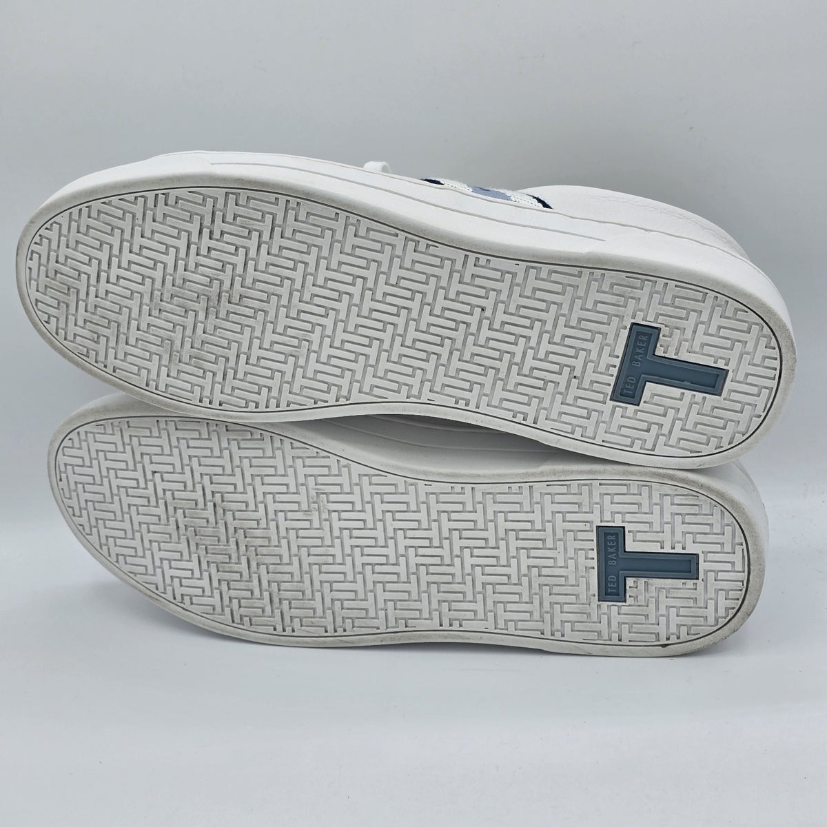 Ted Baker Bailey Icon Sneakers Women's Leather Tennis Blue White Size 11