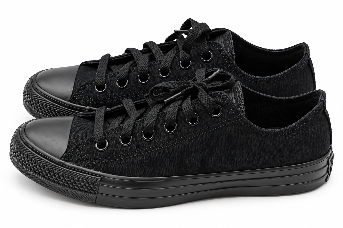 Converse Chuck Taylor All Star Women 9.5 Black Low Top Canvas M5039C Shoes Retro