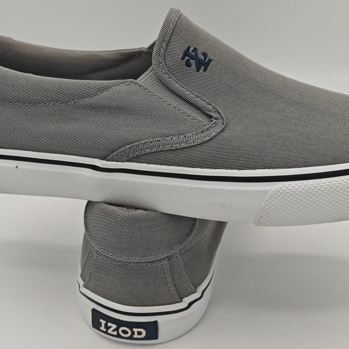 IZOD Men's Sunapee Canvas Slip On Sneakers Lightweight Memory Foam Shoes