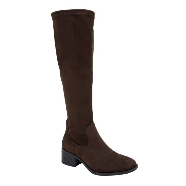 Kenneth Cole Women's Tall Stanford Stretch Boot Vegan Brown/Black Pick Size