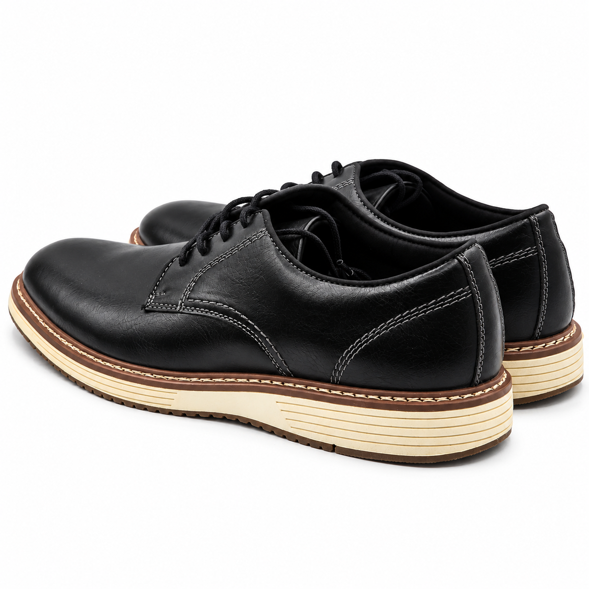 Steve Madden P-Jansen Oxford Dress Shoes Men Black Lace Up Comfort Pick Size