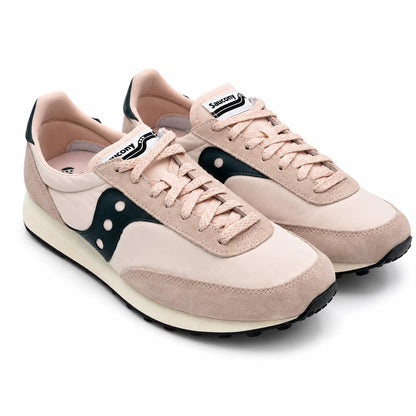 Saucony Trainer 80 Men's 11 Women's 12.5 Pink Green Suede Retro Casual Sneakers