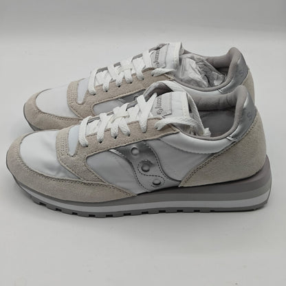 Saucony Jazz Triple S60530-16 White Silver Retro Sneakers Women's Size 9.5