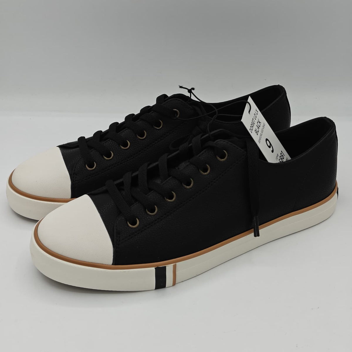 Ben Sherman Hadley Lo Sneakers Men's Black White Lace-Up Low Top Casual