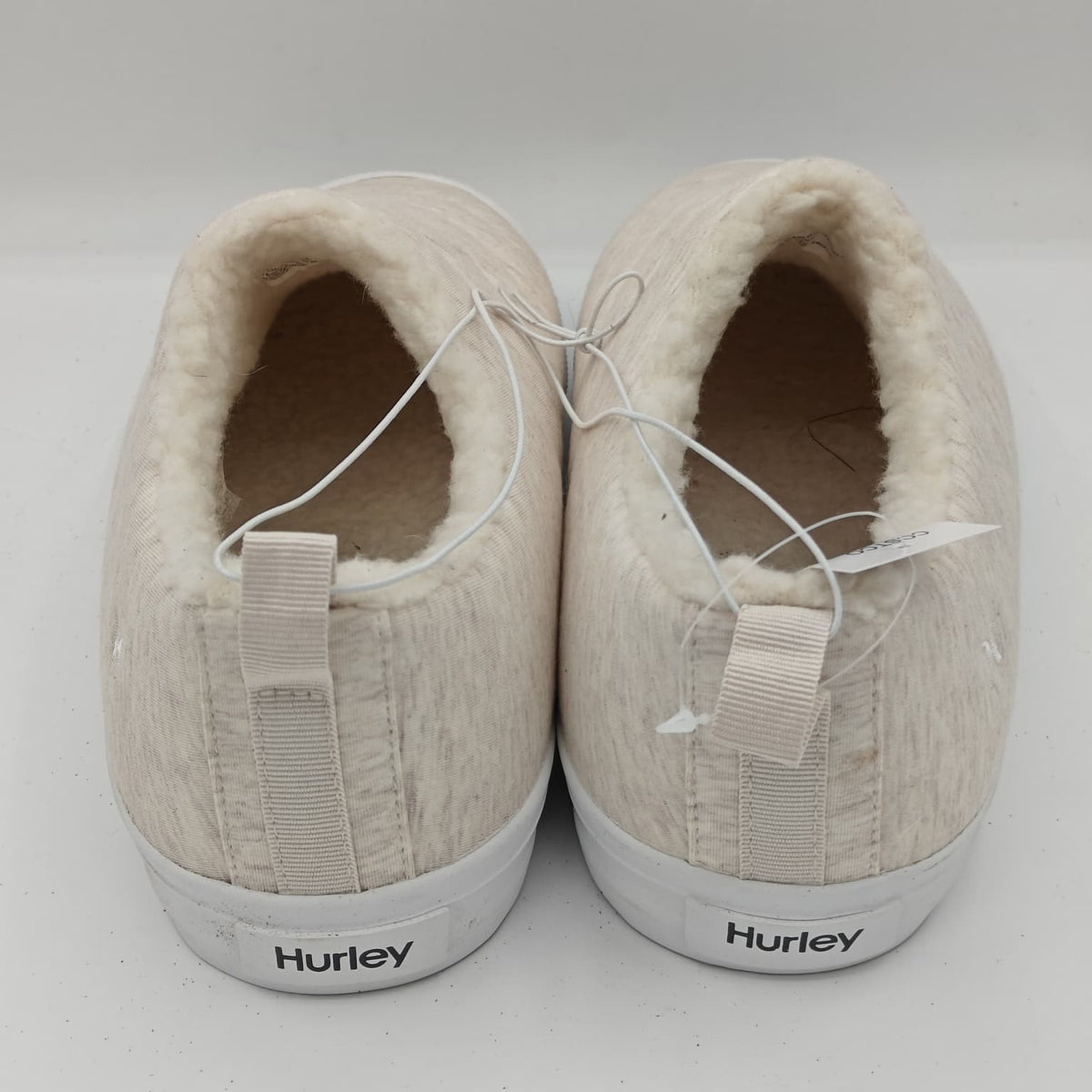 Hurley Arlo Puff Clog Women's Beige Slip-on Sneaker Vegan Shearling Shoe