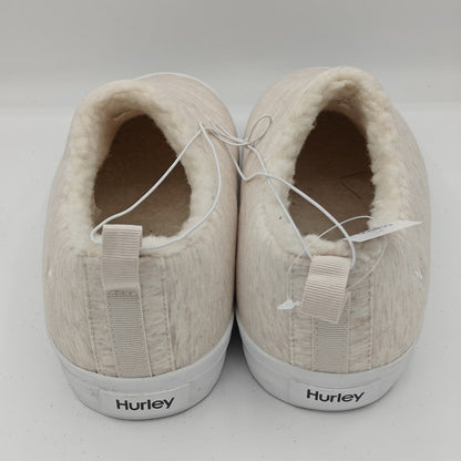 Hurley Arlo Puff Clog Women's Beige Slip-on Sneaker Vegan Shearling Shoe