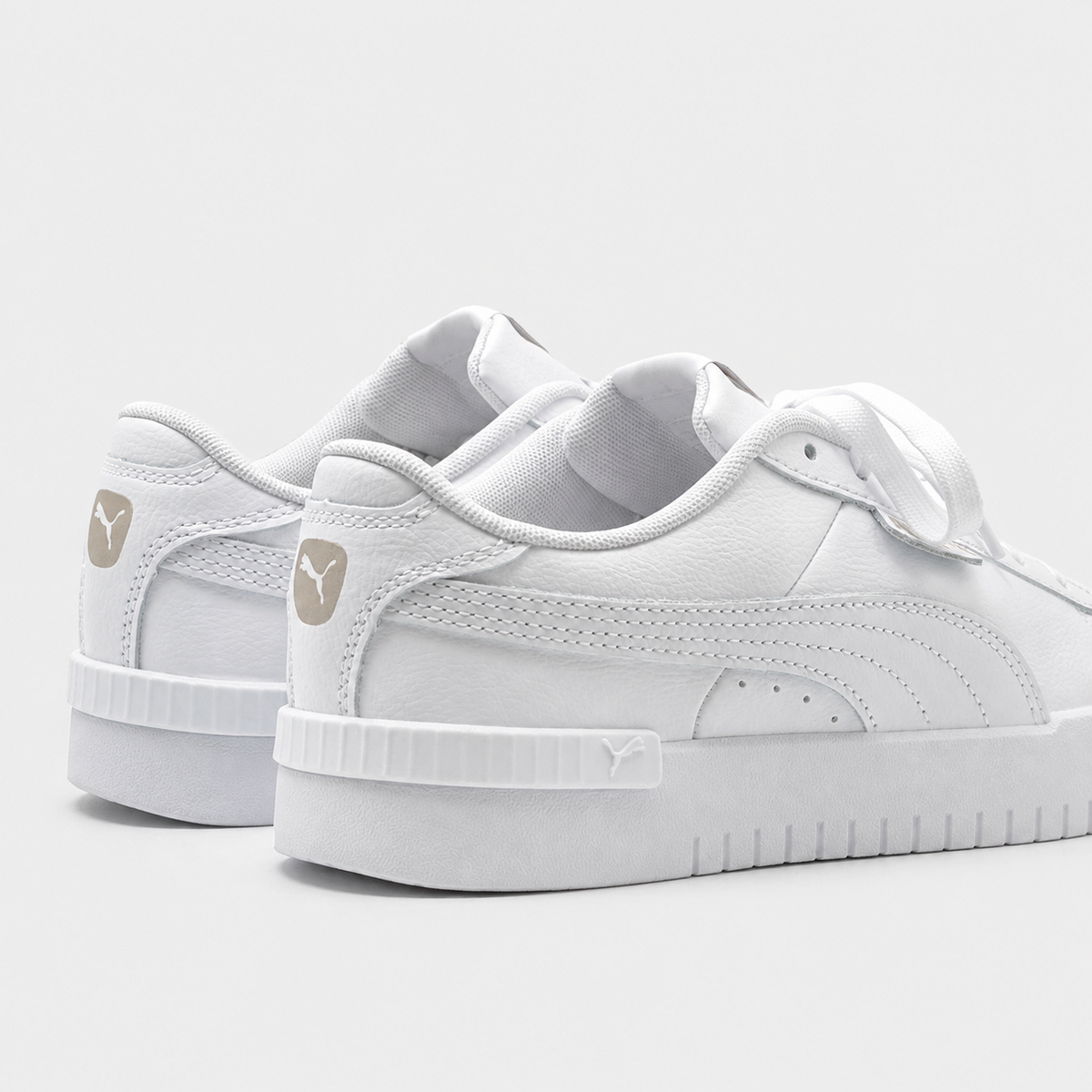PUMA Court Sneakers Women's White Gold Retro Tennis Casual Walking Shoes Pick Sz