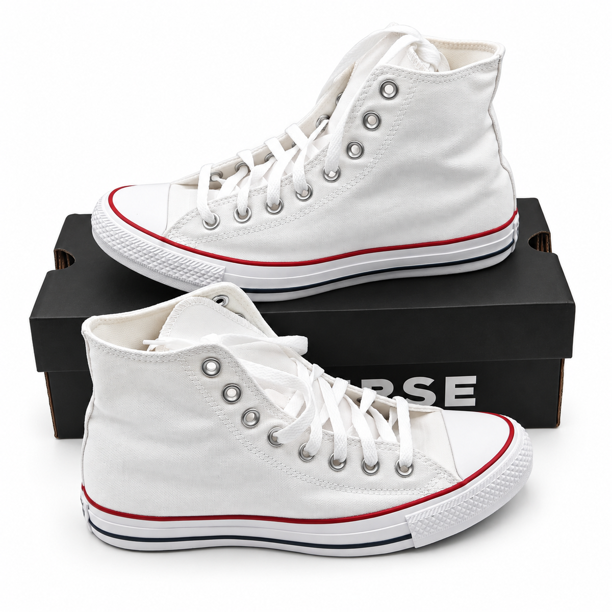 Converse Chuck Taylor All Star Men 8 White High Top Canvas M7650C Shoes Retro