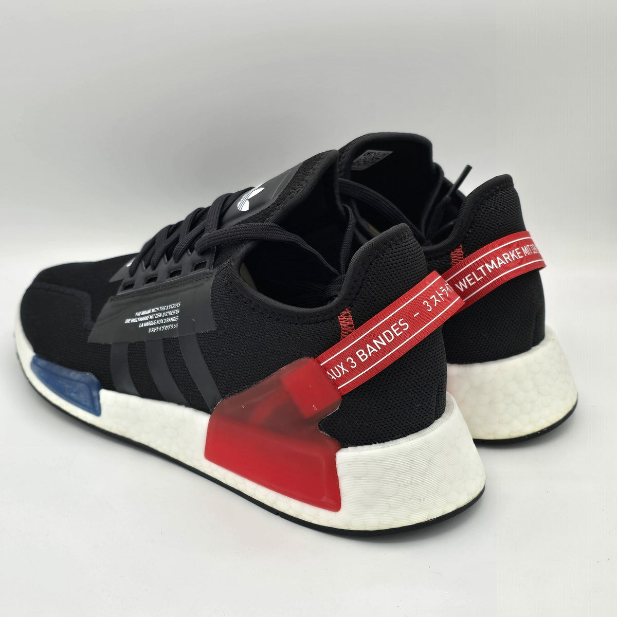 adidas NMD_R1.V2 Black Red Athletic Sneakers Textile Running Shoes Men's 11.5