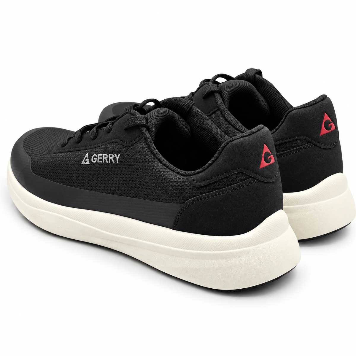 Gerry Creston Mens Sneakers Black Mesh Lace Up Lightweight Casual Pick Size