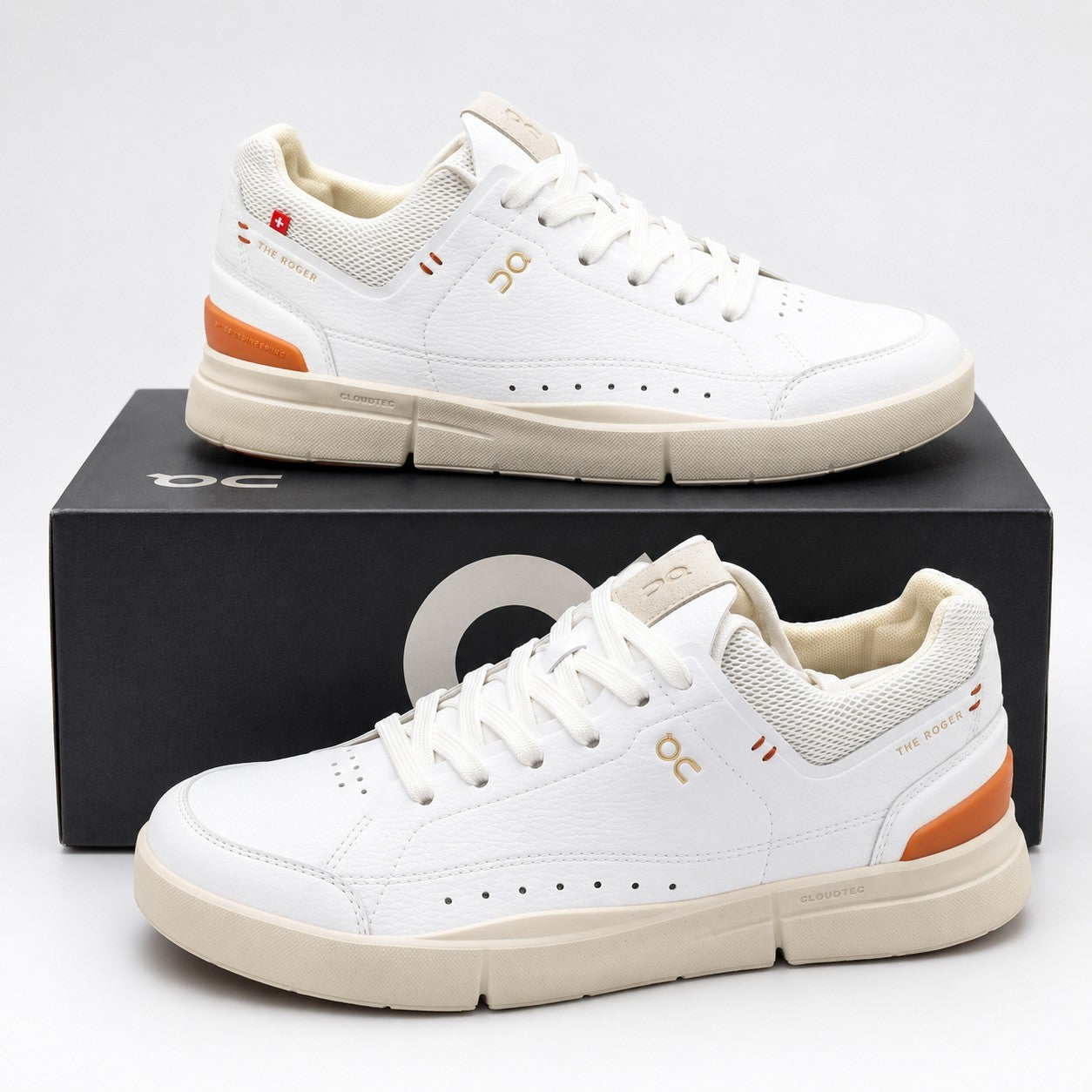 On The Roger Centre Court Sneakers White Sienna Tennis Shoes Women's Size 7