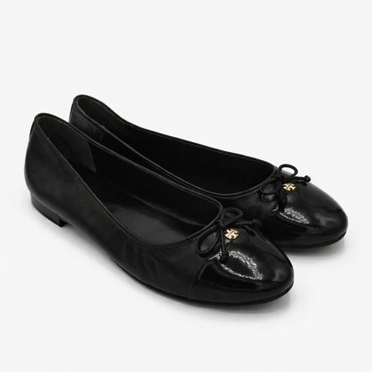Tory Burch Cap-Toe Ballet Flats Women's Leather Designer Slip-On 10043314 Sz 11