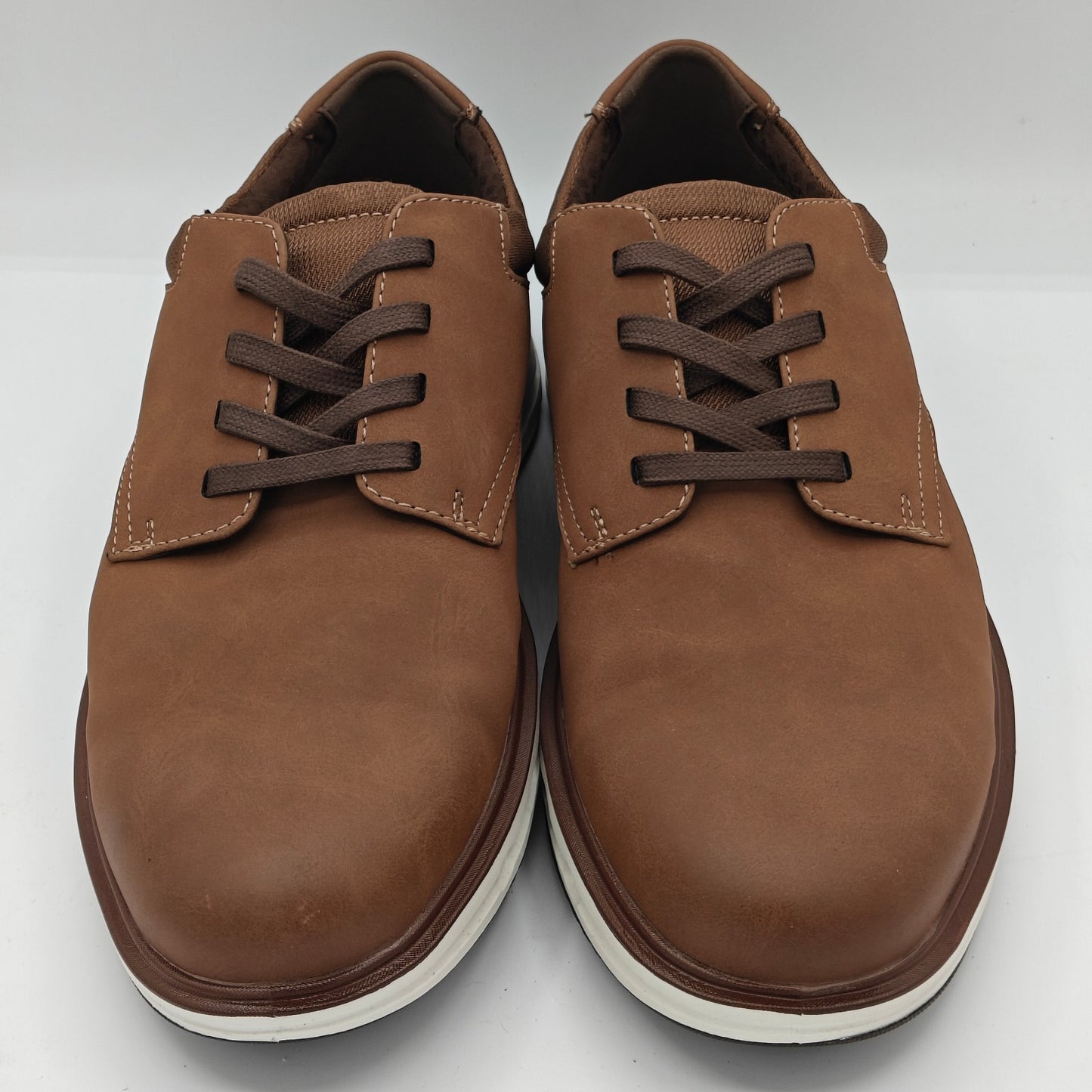 Lands' End Sport Oxford Comfort Casual Dress Shoes Tan Lace Up Men's Pick Size