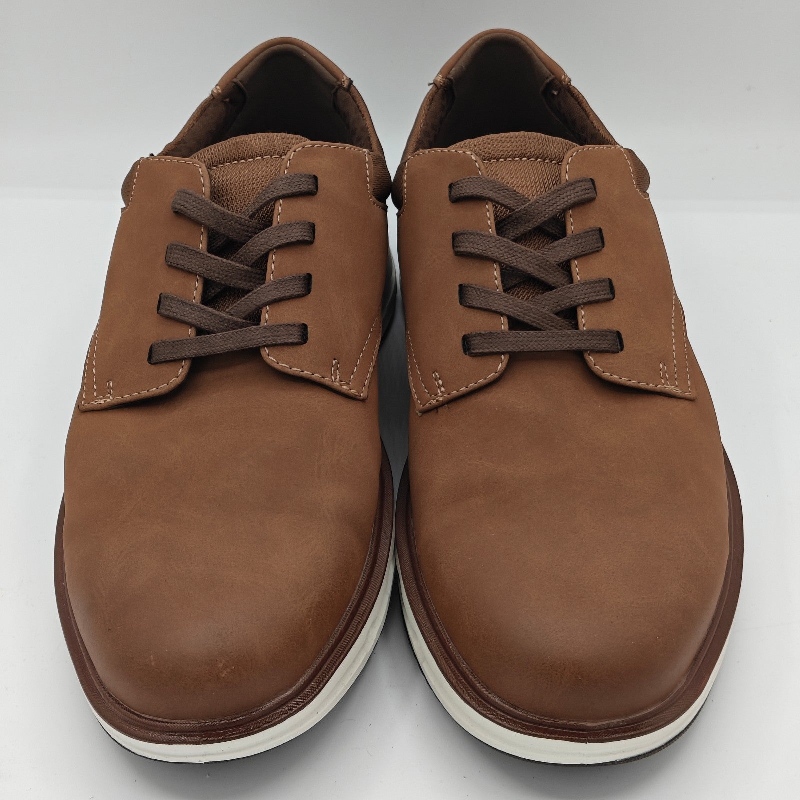 Lands' End Sport Oxford Comfort Casual Dress Shoes Tan Lace Up Men's Pick Size