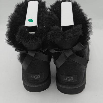 Authentic New UGG brand Women's Mini Bailey Bow II Black Soft Ankle Boots