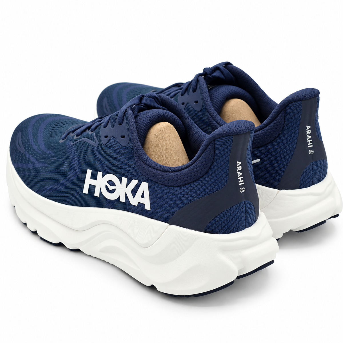 HOKA Arahi 8 Men's 12 D Varsity Navy White H-Frame Stability Road Running Shoes