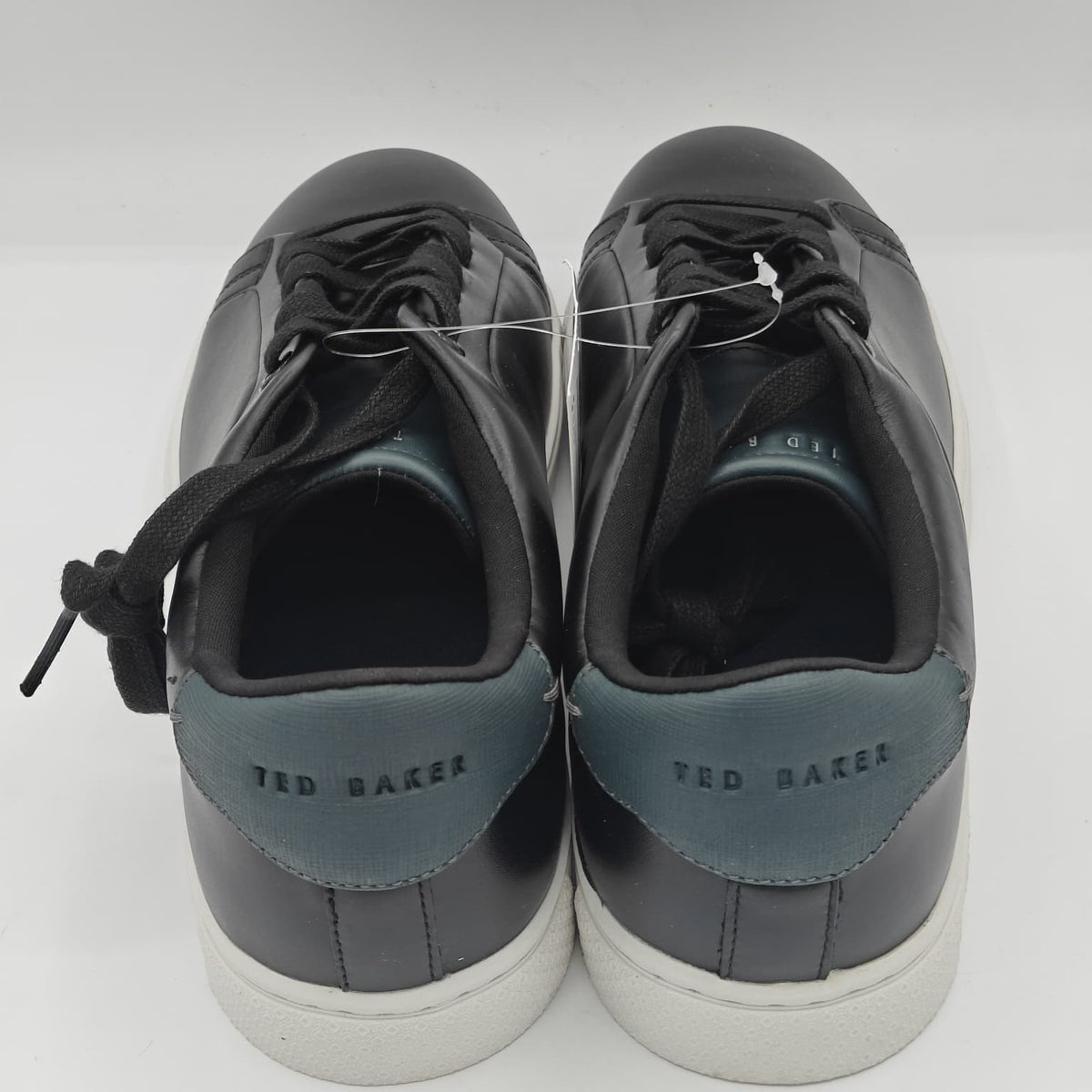 Ted Baker "Robberto" Men's Sophisticated Leather Sneaker (Black / Forest) NEW