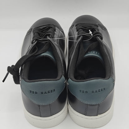 Ted Baker "Robberto" Men's Sophisticated Leather Sneaker (Black / Forest) NEW