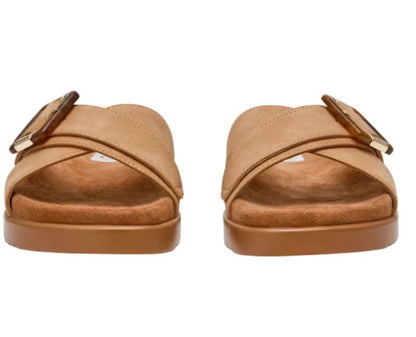 DV by Dolce Vita Usha Womens Tan Buckle Slide Sandals Open Toe Casual Pick Size