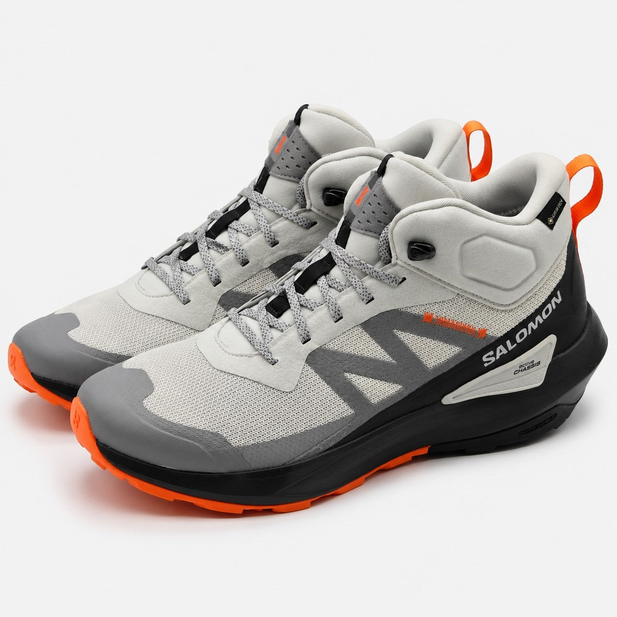 Salomon Elixir Activ Mid GTX Men's 13 Gore-Tex Hiking Boots Gray Orange L474567