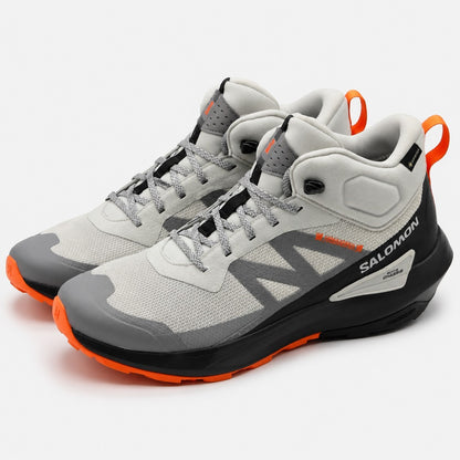 Salomon Elixir Activ Mid GTX Men's 13 Gore-Tex Hiking Boots Gray Orange L474567