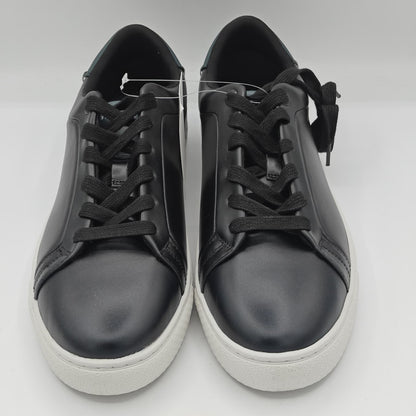 Ted Baker "Robberto" Men's Sophisticated Leather Sneaker (Black / Forest) NEW