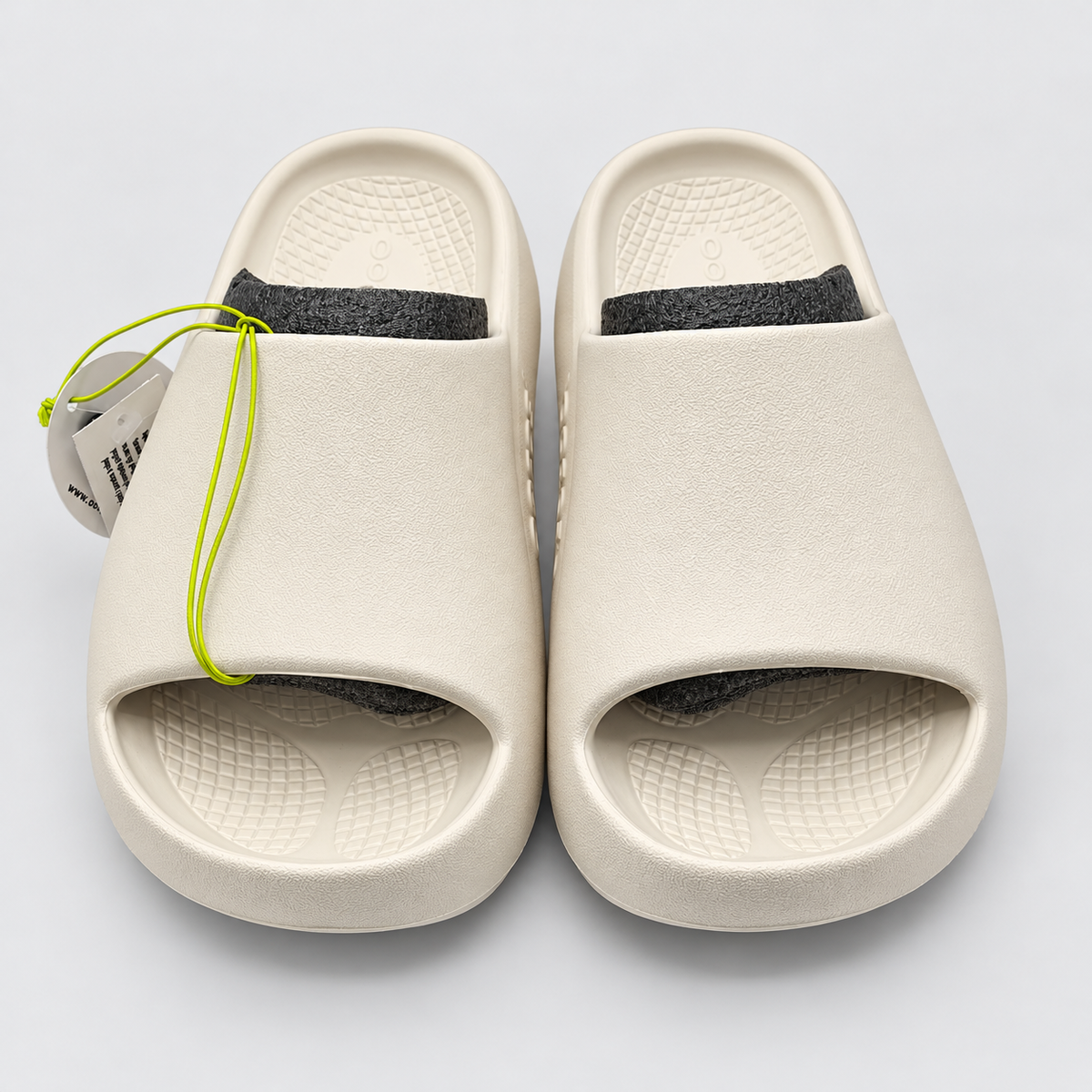 OOFOS OOahh PLUS Recovery Slide Sandals Women 9 Men 7 EU 40 Chalk Foam Comfort