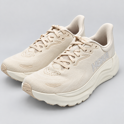 HOKA Arahi 8 Women's 10 B Birch Alabaster H-Frame Stability Road Running Shoes