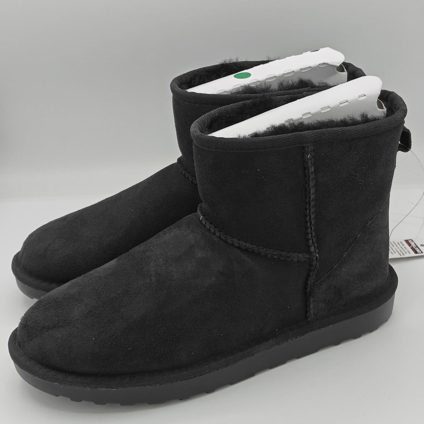 Kirkland Signature Women's Suede Shearling Winter Straight Edge Boot (Black)