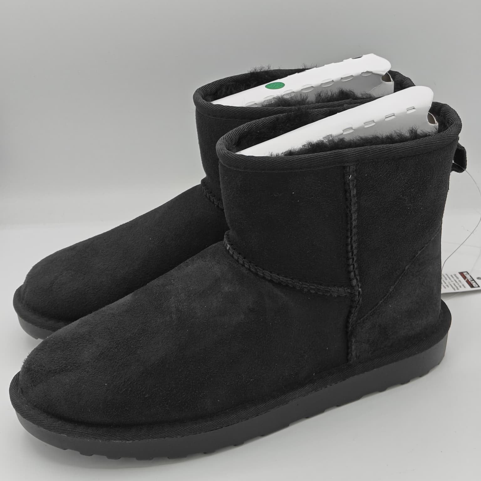 Kirkland Signature Women's Suede Shearling Winter Straight Edge Boot (Black)