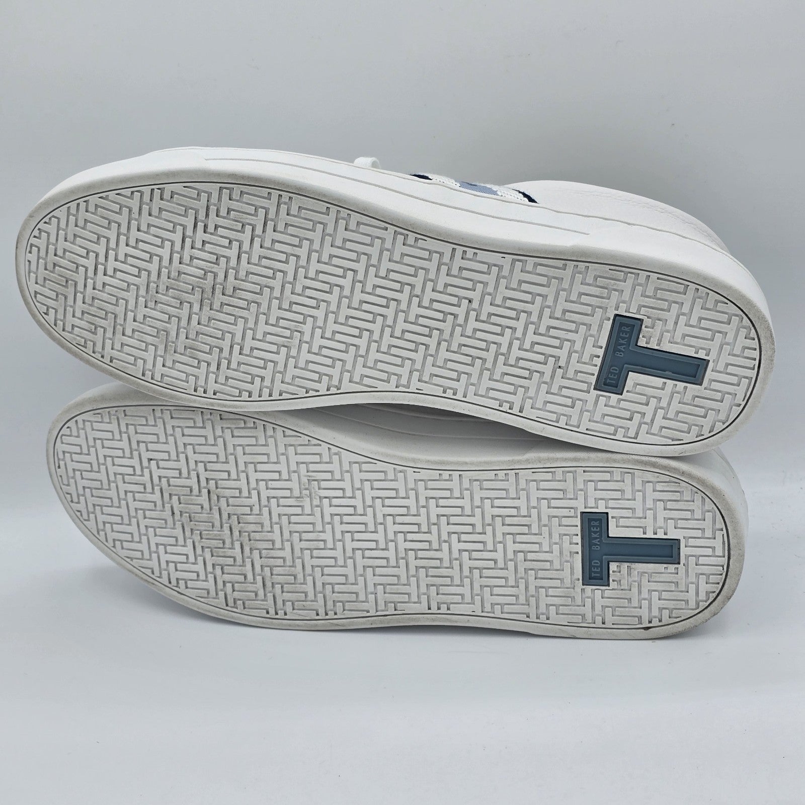 Ted Baker Bailey Icon Sneakers Women's Leather Tennis Blue White Size 11