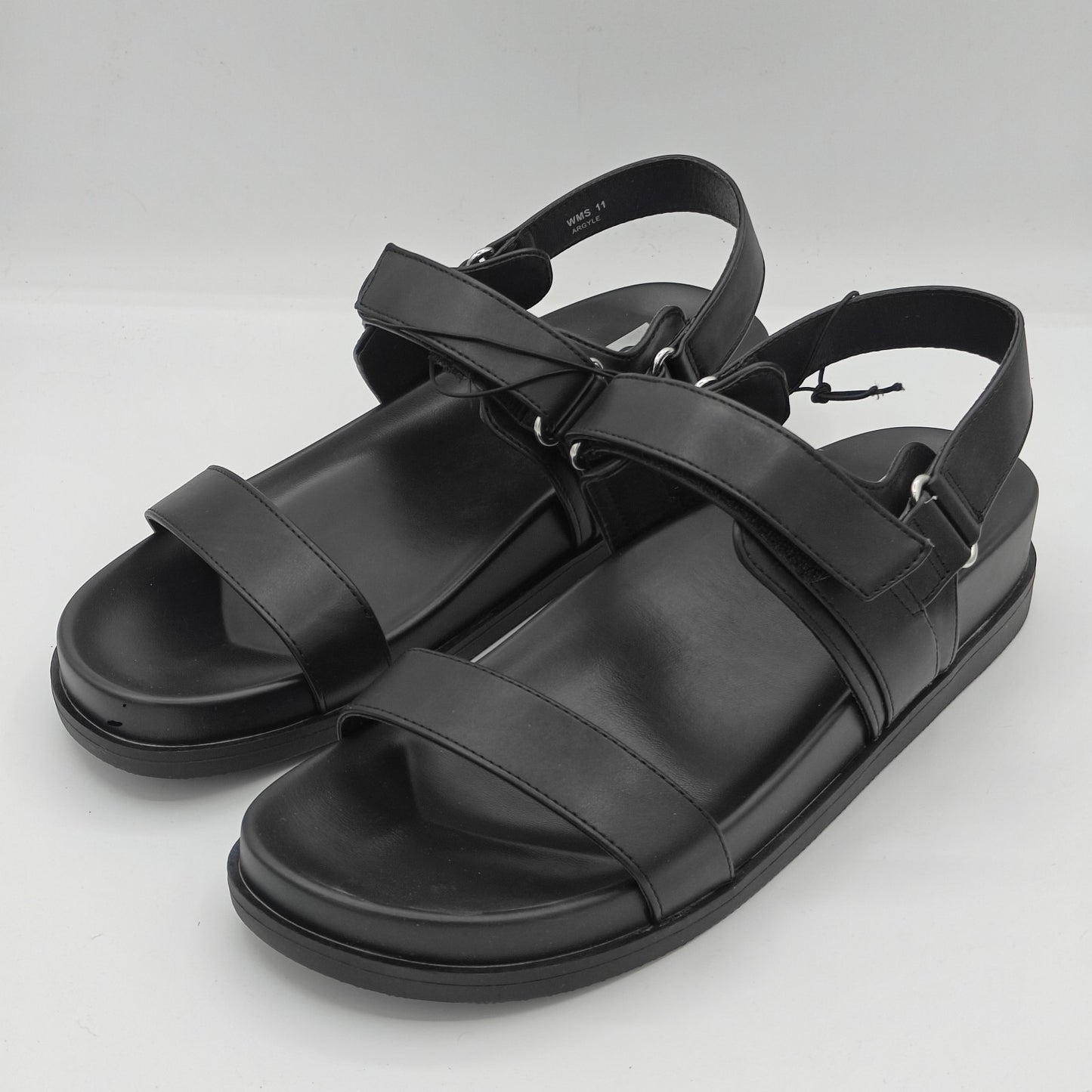 dv by Dolce Vita "Argyle" Style & Comfort Adjustable Strap Sandal (White/Black)