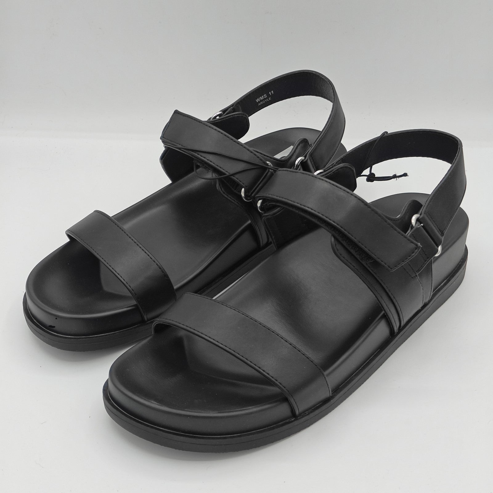 dv by Dolce Vita "Argyle" Style & Comfort Adjustable Strap Sandal (White/Black)