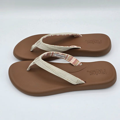 Flojos Flip Flops Women's Memory Foam Arch Support Sandals Black White Pick Size