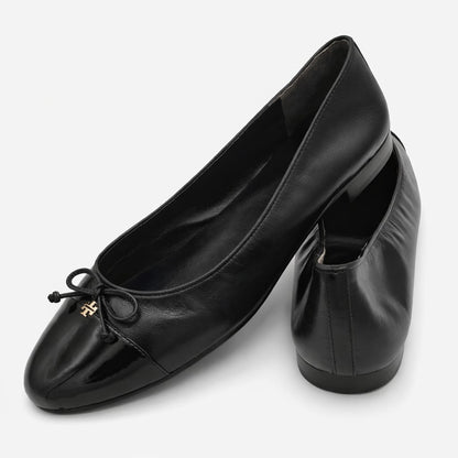 Tory Burch Cap-Toe Ballet Flats Women's Leather Designer Slip-On 10043314 Sz 11