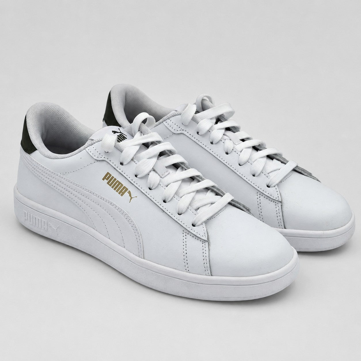 PUMA Ace Court Shoe Men's 9.5 White Green Low Gravity Casual Athletic Sneakers