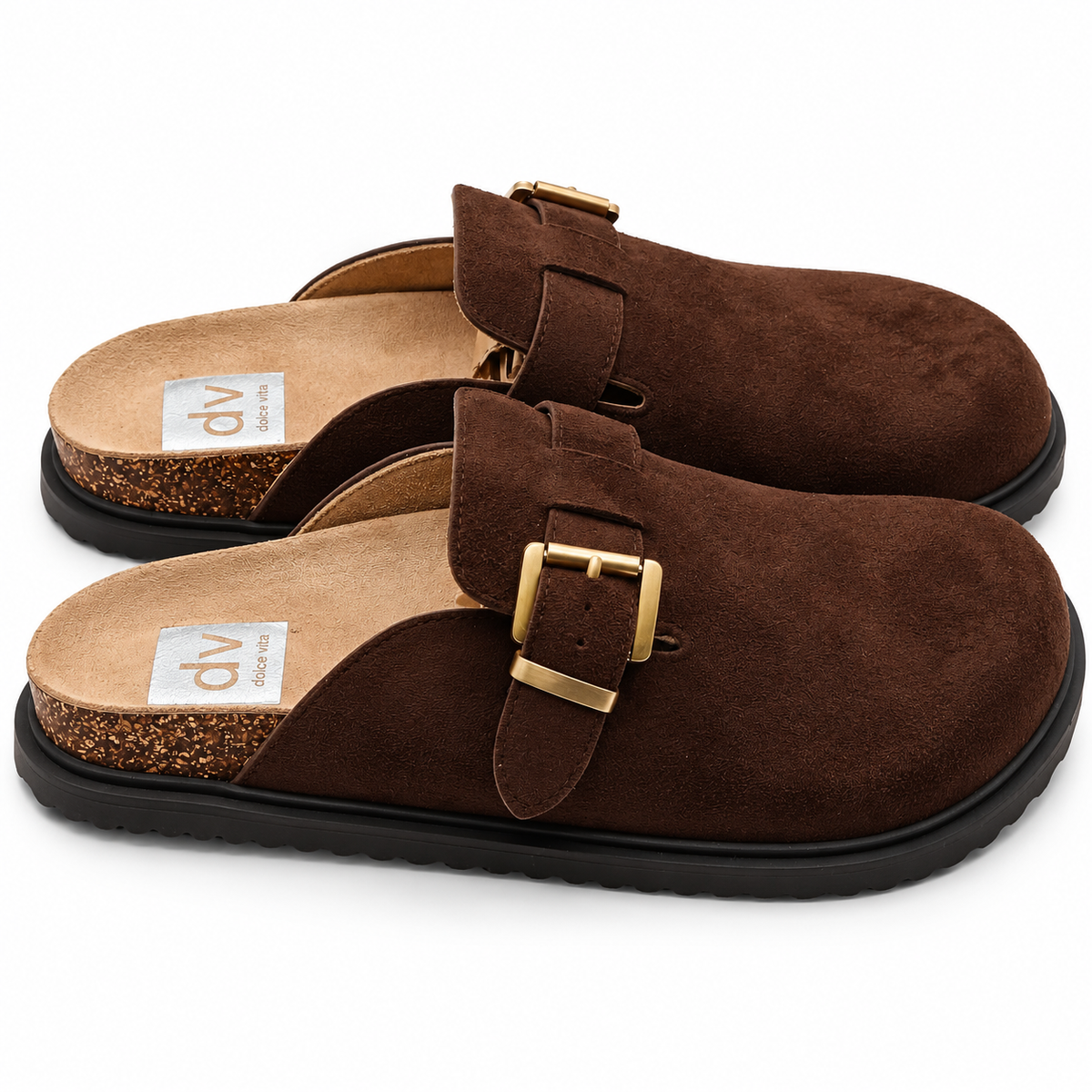 DV by Dolce Vita Yohana Women's Brown Buckle Clog Mule Slip On Pick Size