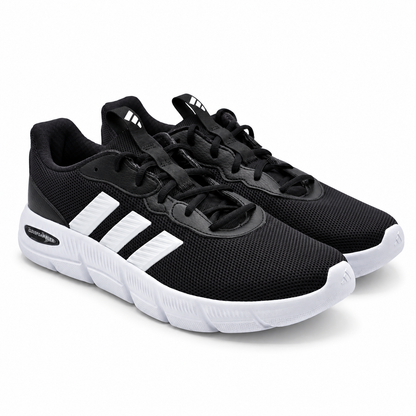 adidas Cloudfoam Flex Laces Mens Wide Black White Walking Shoes HQ4854 Pick Size
