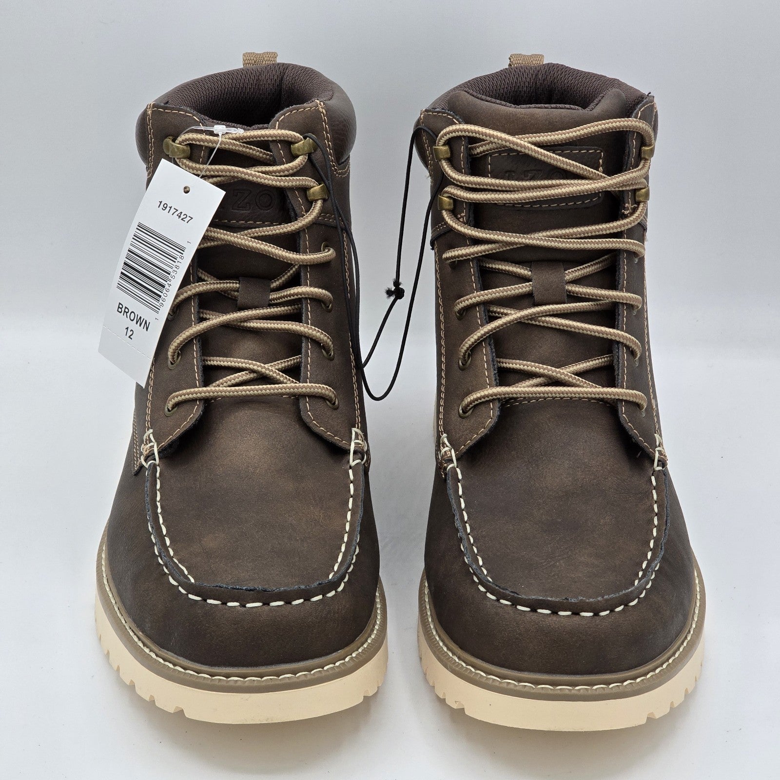 IZOD Miles Men's Chukka Boots Brown Casual Lace Up Work Ankle Style Size 12