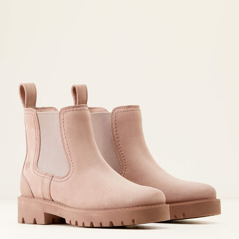 Ariat(R) Wexford Lug Chelsea Boots Dusty Rose Waterproof Women's Pick Size New