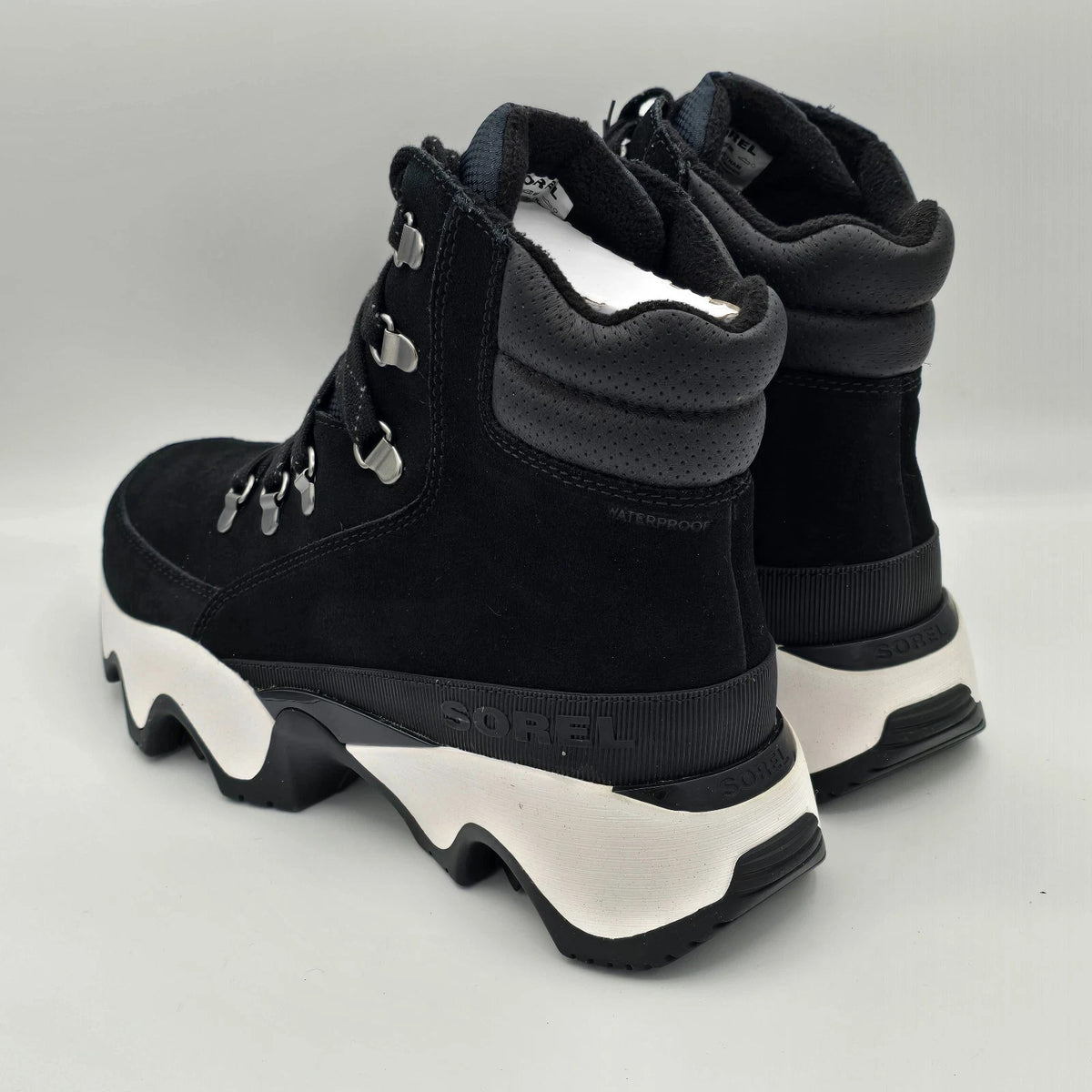 SOREL Kinetic Impact Conquest Plus WP Black Sea Salt Waterproof Boots Women's 9