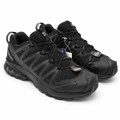Salomon XA Pro 3D V8 Wide Men's 9.5 Black Trail Running Hiking Shoes Quicklace