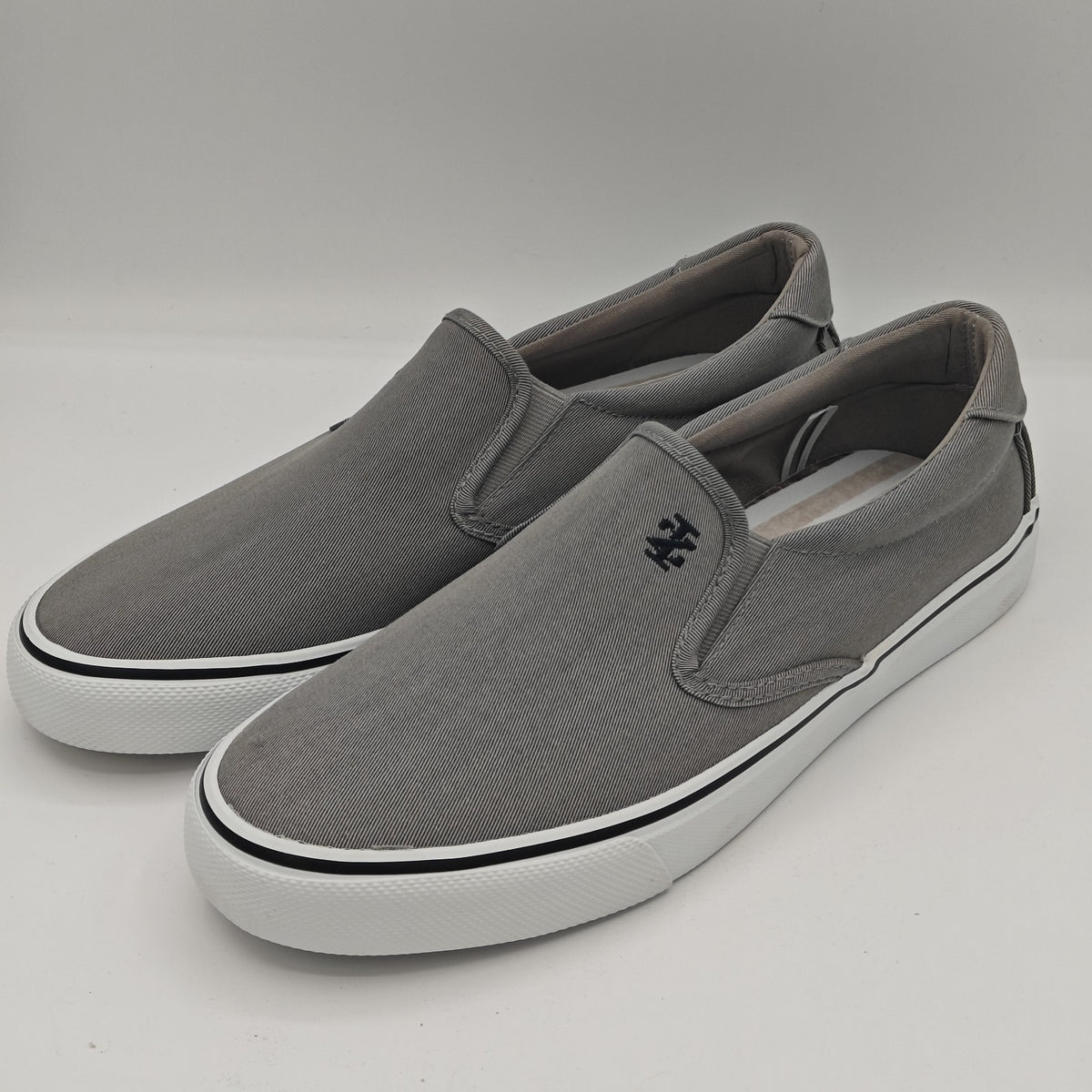 IZOD Men's Sunapee Canvas Slip On Sneakers Lightweight Memory Foam Shoes