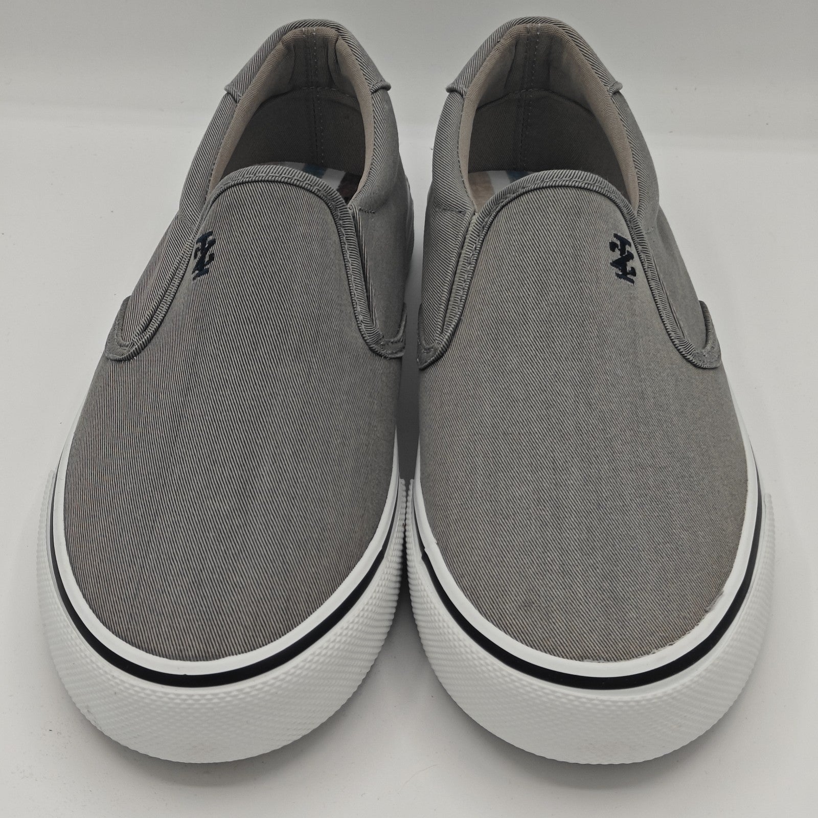 IZOD Men's Sunapee Canvas Slip On Sneakers Lightweight Memory Foam Shoes