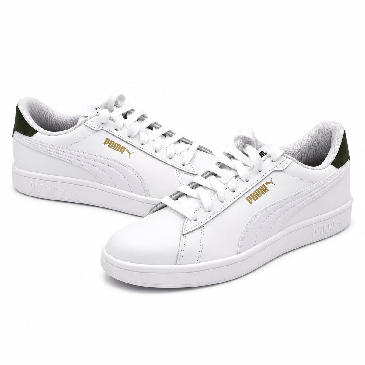 PUMA Ace Court Shoe Men's 9 White Green Low Gravity Casual Athletic Sneakers