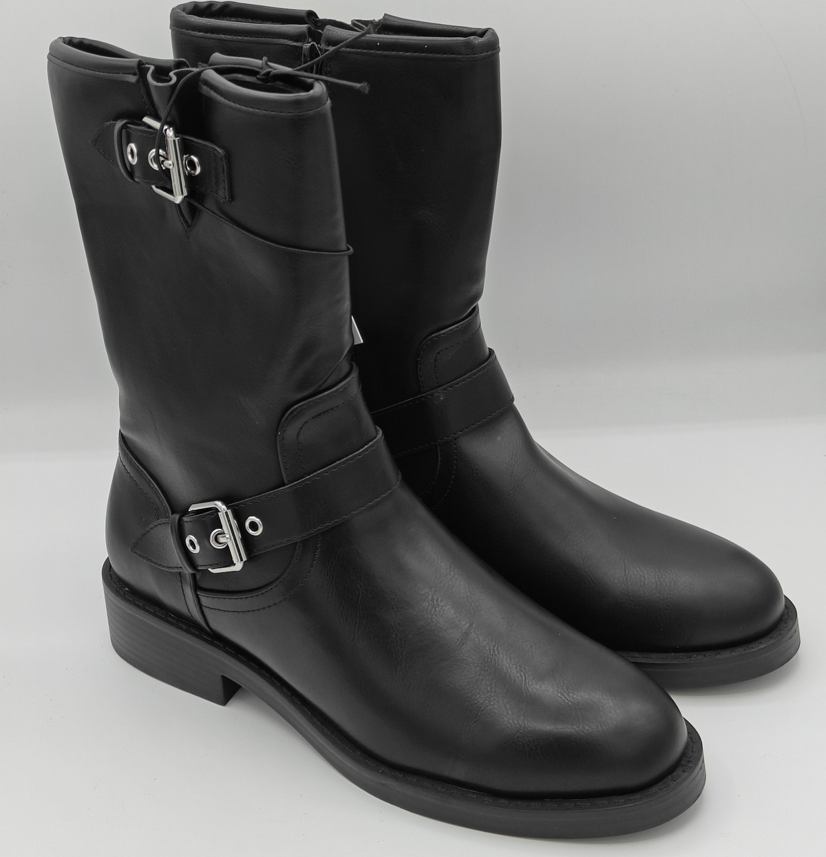 DV by Dolce Vita Payce Moto Boots Women's Black Buckle Ankle Boots Pick Size